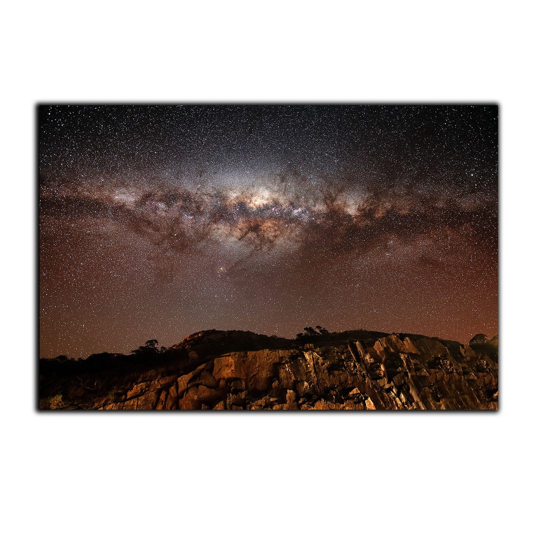 تابلو شاسی بکلیت طرح منظره آسمان شب و کوهستان مدل SH-S4461