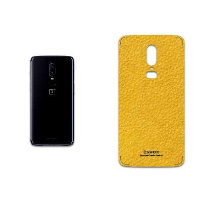 برچسب پوششی ماهوت مدل Mustard-Leather مناسب برای گوشی موبایل وان پلاس 6