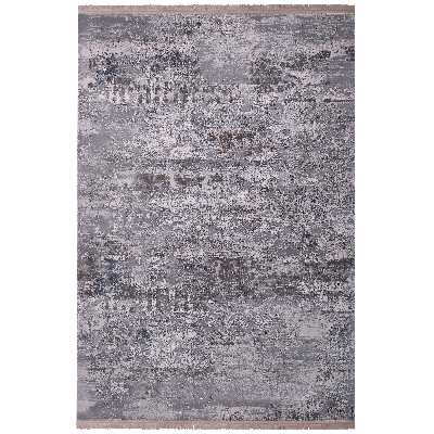 فرش ماشینی زمرد مشهد طرح پتینه مدل TA122 زمینه طوسی