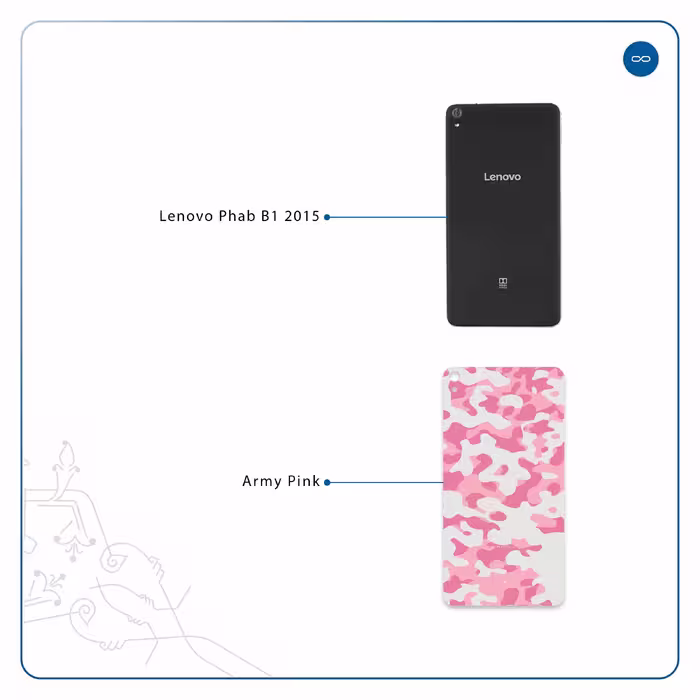 برچسب پوششی ماهوت مدل Army-Pink مناسب برای تبلت لنوو Phab B1 2015