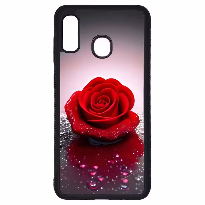 کاور طرح گل رز کد G-024 مناسب برای گوشی موبایل سامسونگ Galaxy A20 / A30 | دیجی قاب دونی