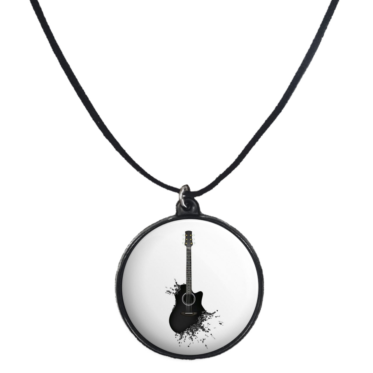 گردنبند پرمانه طرح گیتار کد pmb.30522 مدل دو طرفه