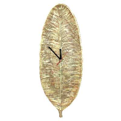 ساعت دیواری دست نگار مدل برگ استوایی