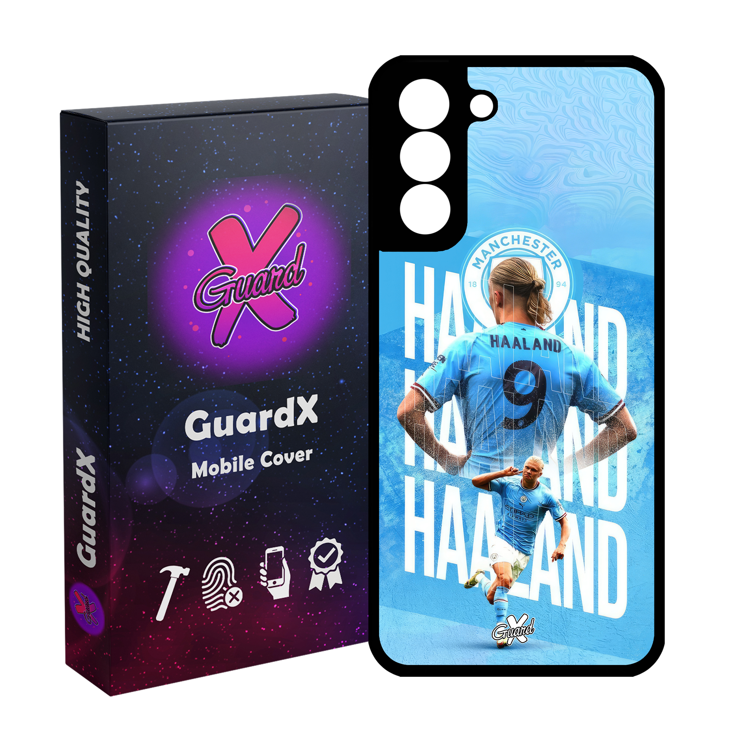 کاور گارد ایکس طرح ارلینگ هالند مدل Glass10575 مناسب برای گوشی موبایل سامسونگ Galaxy S21