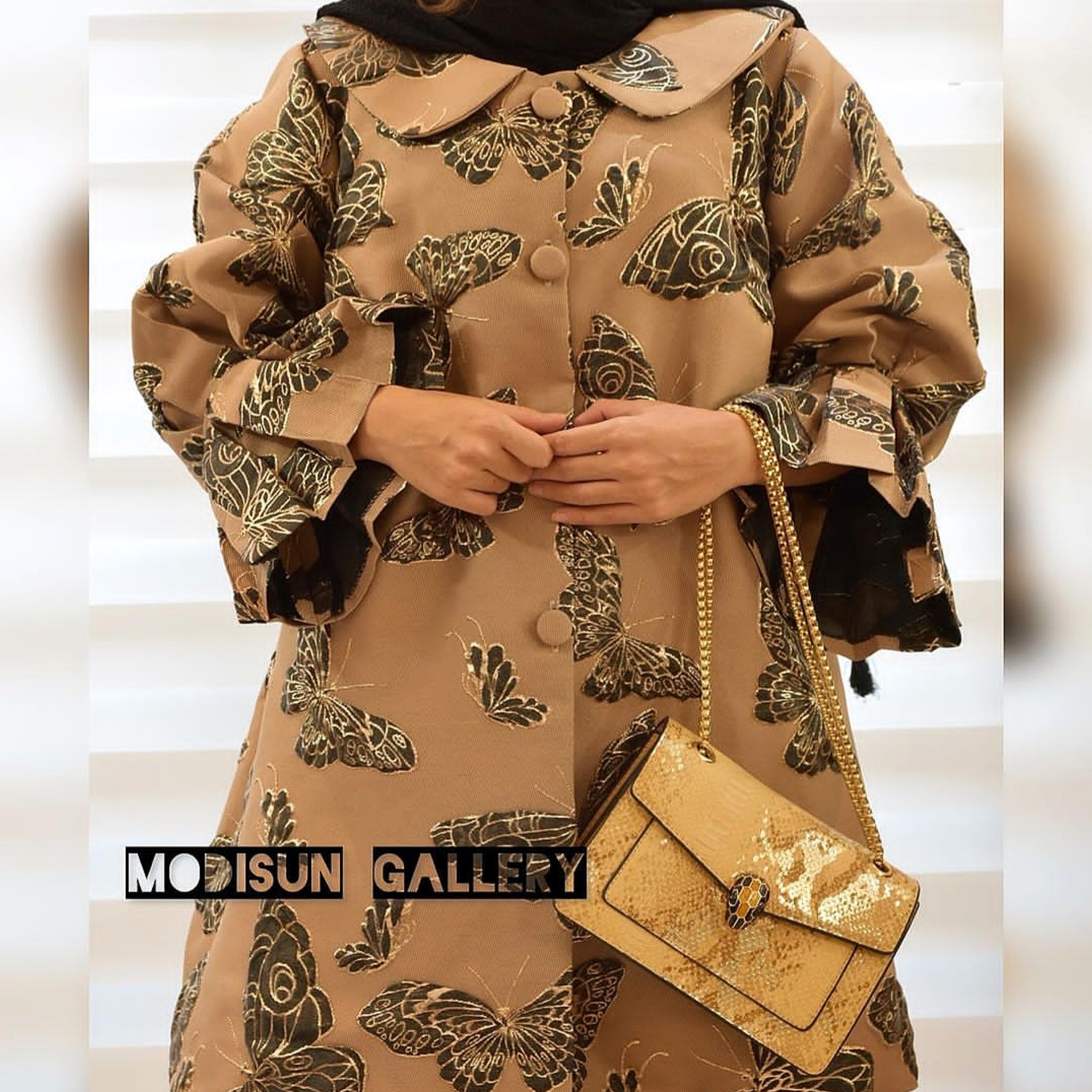 مانتو ژاکارد پروانه