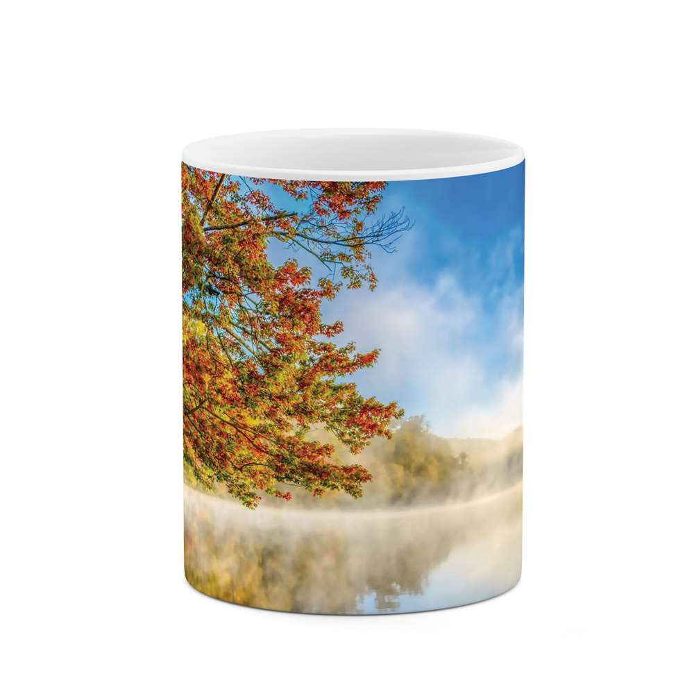 ماگ طرح تک درخت در رود مدل mug03847