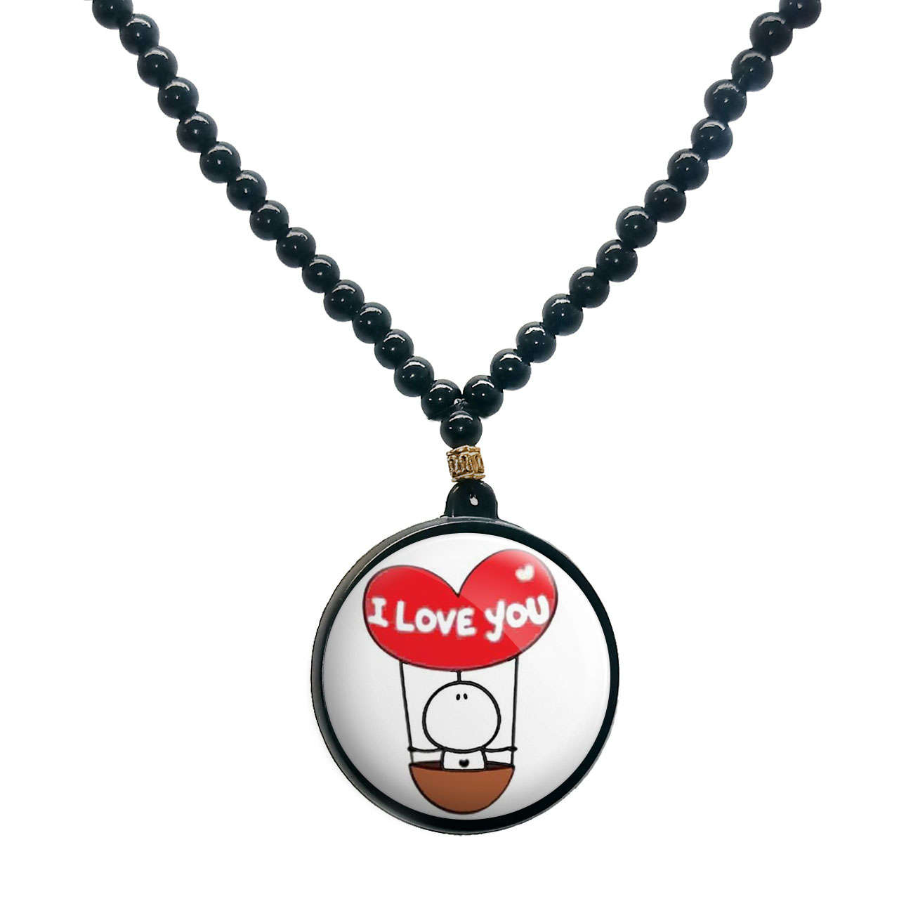 گردنبند پرمانه طرح عاشقانه کد pmd.5514 مدل دو طرفه