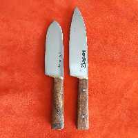 چاقوزنجان چاقوی زنجان چاقو ذبح سلاخی و چاقو قصابیراسته ای رضا زنجانی درجه یک ست دوعددی فولاد فنر ماشین دست ساز 