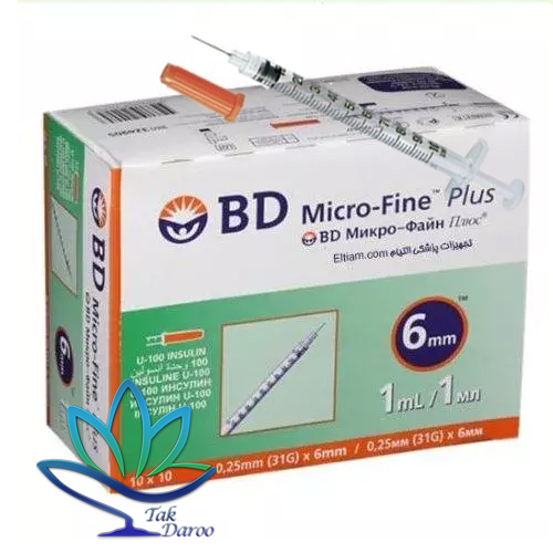 سرنگ انسولین BD یک میلی‌لیتر