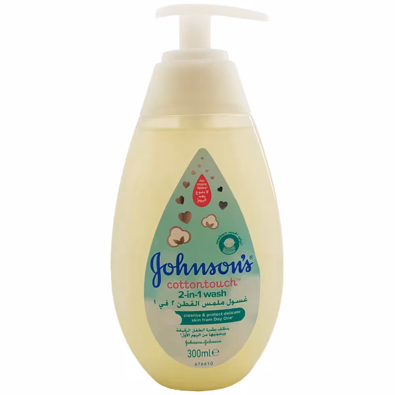 شامپو سر و بدن پنبه دانه 300 میل جانسون Johnson's
