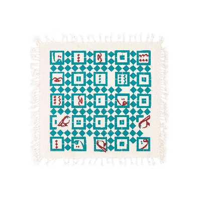 رومیزی گدار مدل عین شین قاف آبی