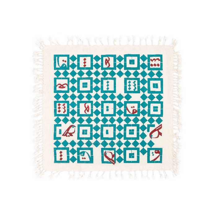 رومیزی گدار مدل عین شین قاف آبی