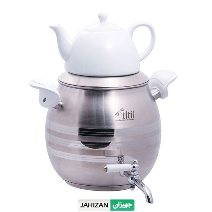 کتری قوری استیل تیتیل مدل توپی کد 440