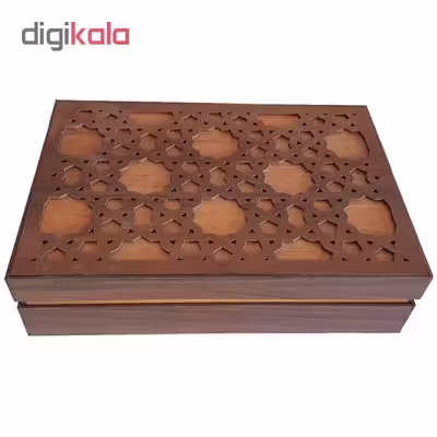 جعبه رومیزی تنقلات و چای کیسه ای و زیر لیوانی مدل Glori کد KU25