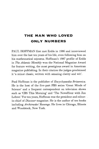 خرید و دانلود نسخه کامل کتاب The Man Who Loved Only Numbers: The Story of Paul Erdos and the Search for Mathematical Truth