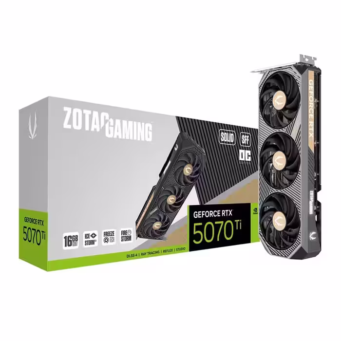 کارت گرافیک زوتک مدل GAMING GeForce RTX 5070 Ti SOLID SFF OC 16GB GDDR7
