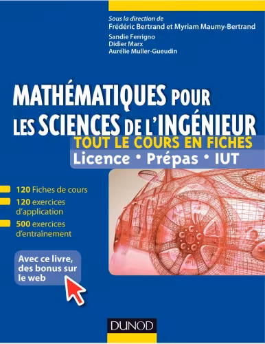 خرید و دانلود نسخه کامل کتاب Mathématiques pour les sciences de l'ingénieur : tout le cours en fiches : licence, prépas, IUT