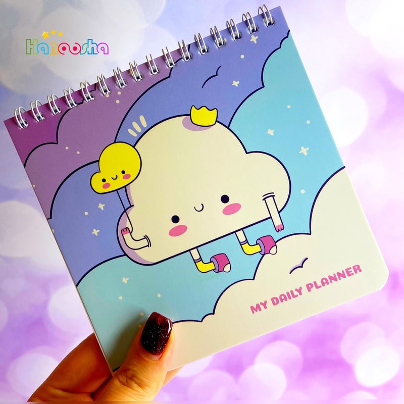 دفتر برنامه ریزی مربعی طرح ابر پانداک | my daily planner