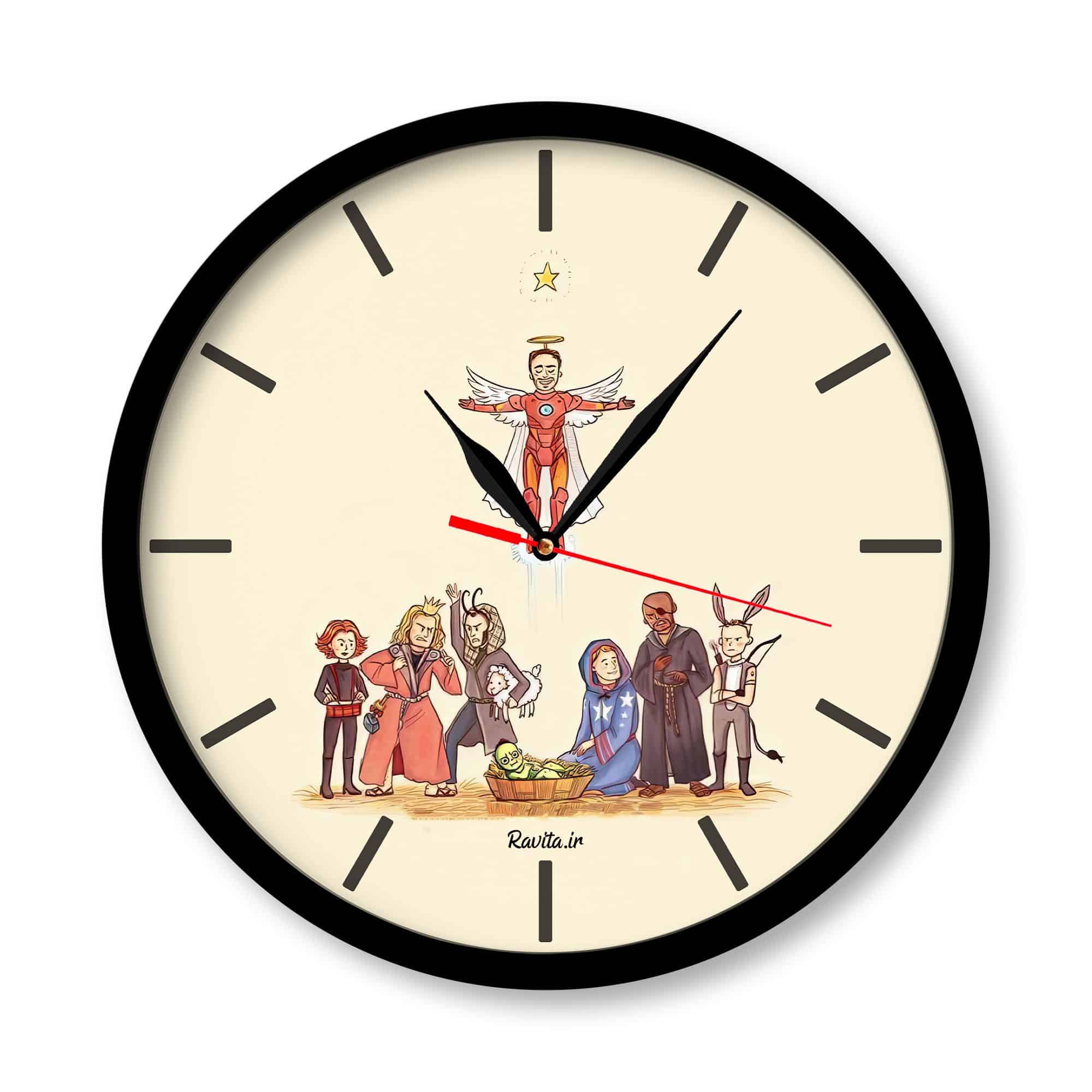 ساعت‌ دیواری راویتا طرح انتقام‌جویان کد 3368