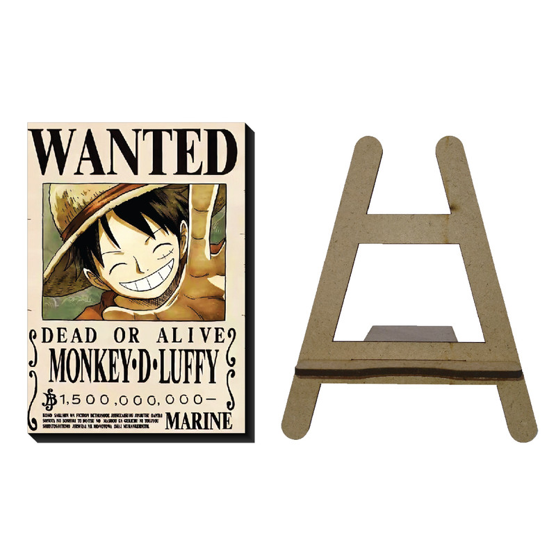 تابلو شاسی مدل انیمه وان پیس اعلامیه طرح مانکی لوفی به همراه پایه شاسی | دنیای قاب