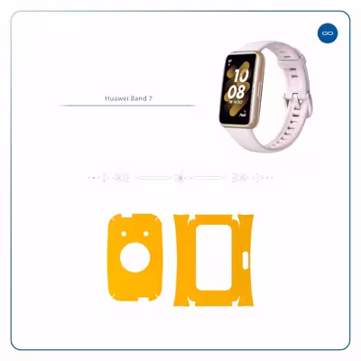 برچسب ماهوت طرح Matte-Deep-Mustard مناسب برای ساعت هوشمند هوآوی Band 7