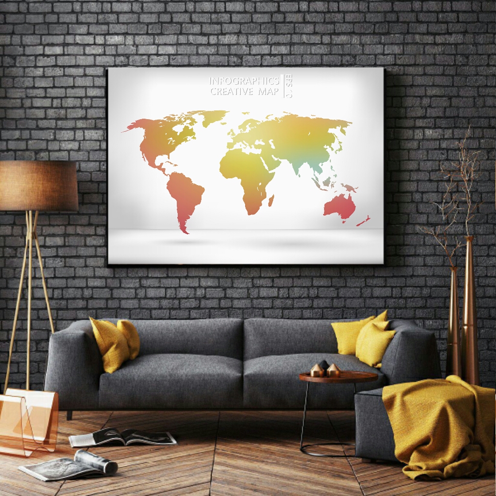  تابلو بوم طرح قاره کدBH715