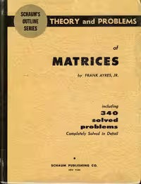 خرید و دانلود نسخه کامل کتاب Schaum's outline of theory and problems of matrices