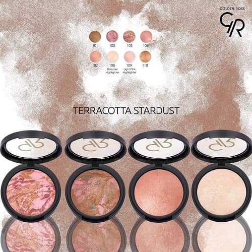 رژگونه و هایلایتر تراکوتا استارداست گلدن رز (GR Terracotta Stardust)