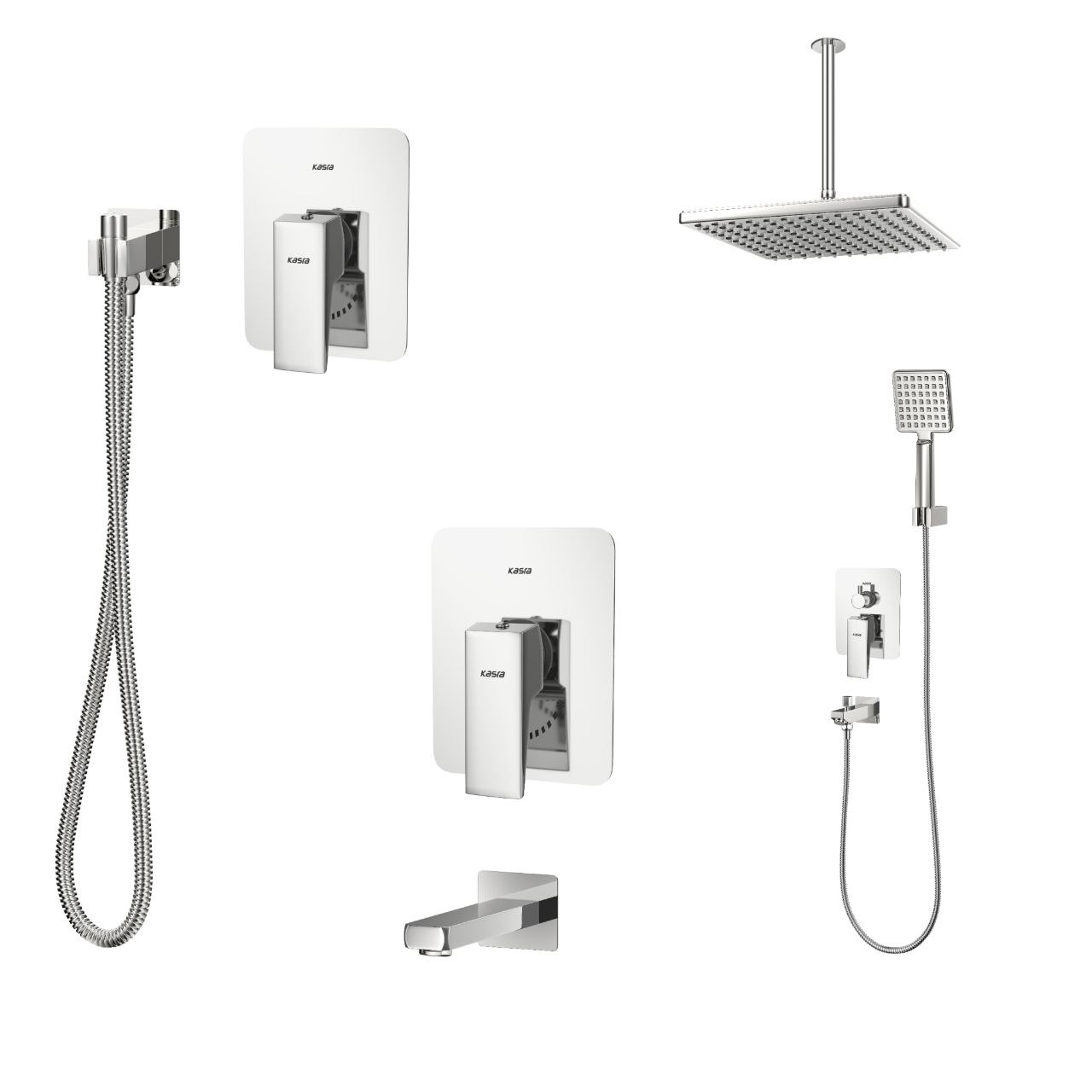 ست شیرآلات کسری مدل دامون توکار مجموعه 6 عددی