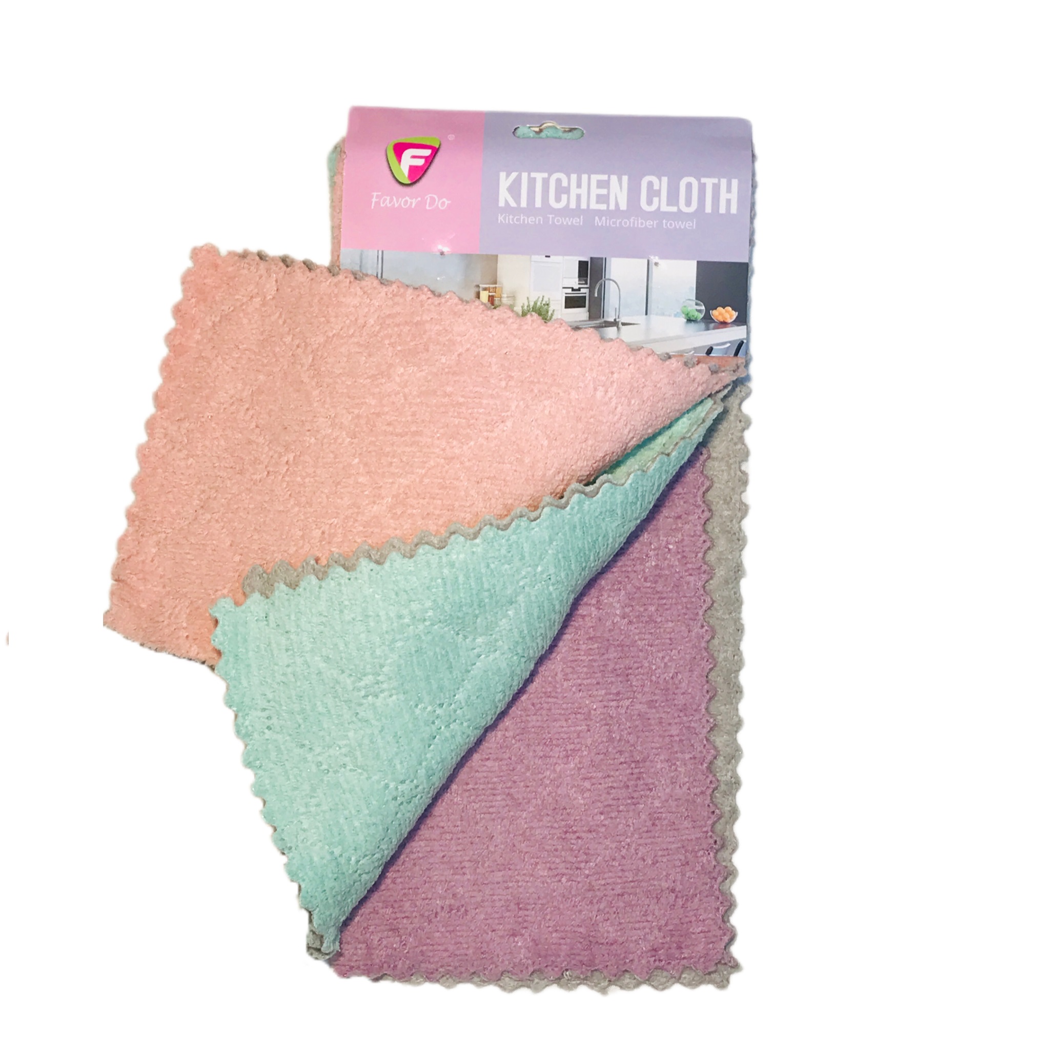 دستمال نظافت آشپزخانه مدل Favor Do بسته 3 عددی