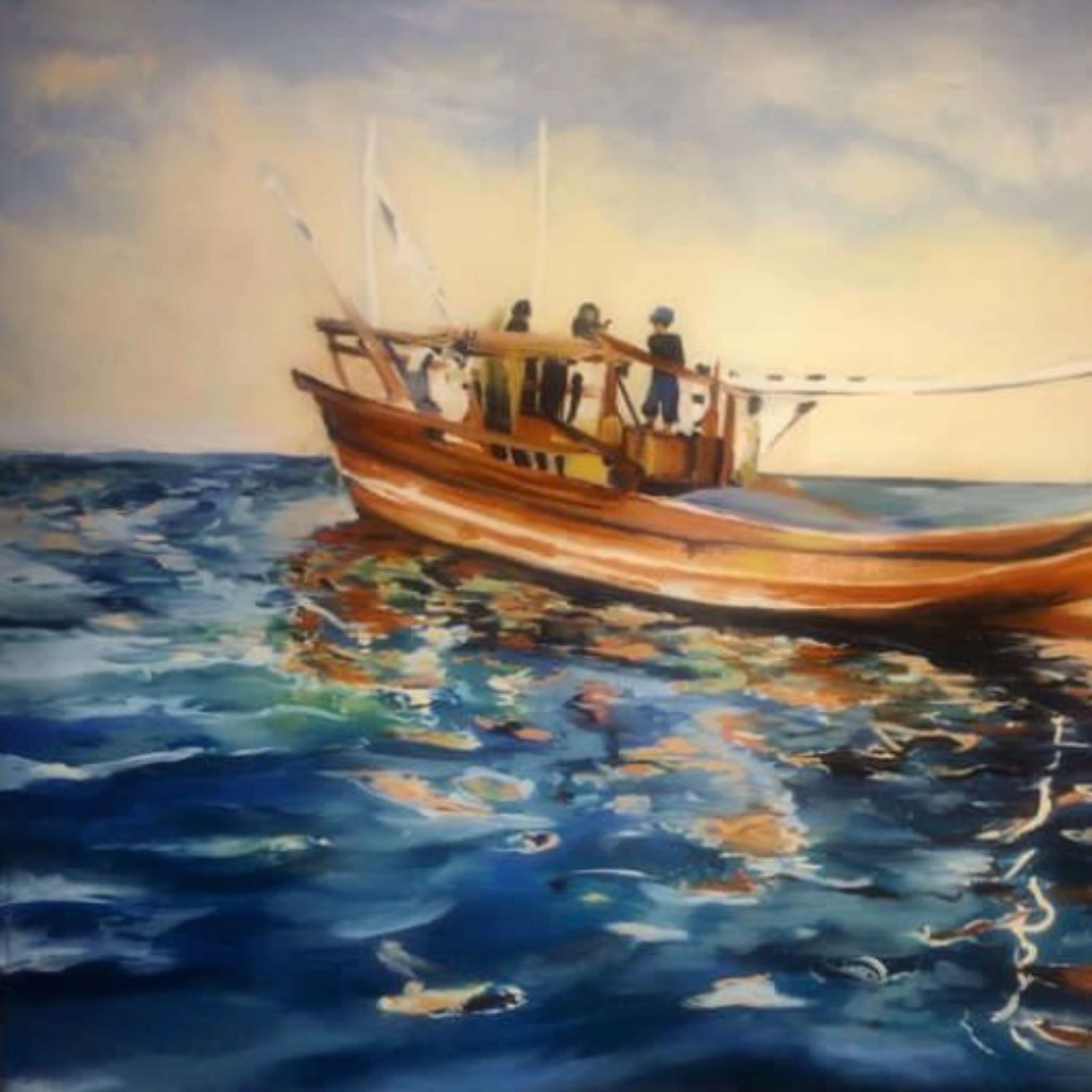 تابلو نقاشی رنگ روغن سبک امپرسیون ابعاد 50 در 70