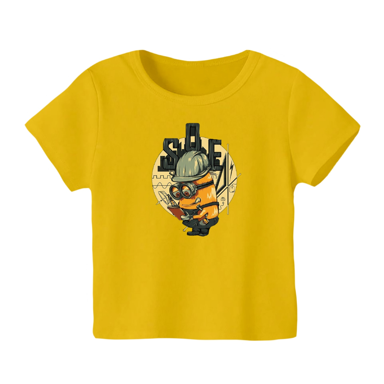 تی شرت آستین کوتاه بچگانه مدل مینیون کد 8 رنگ زرد