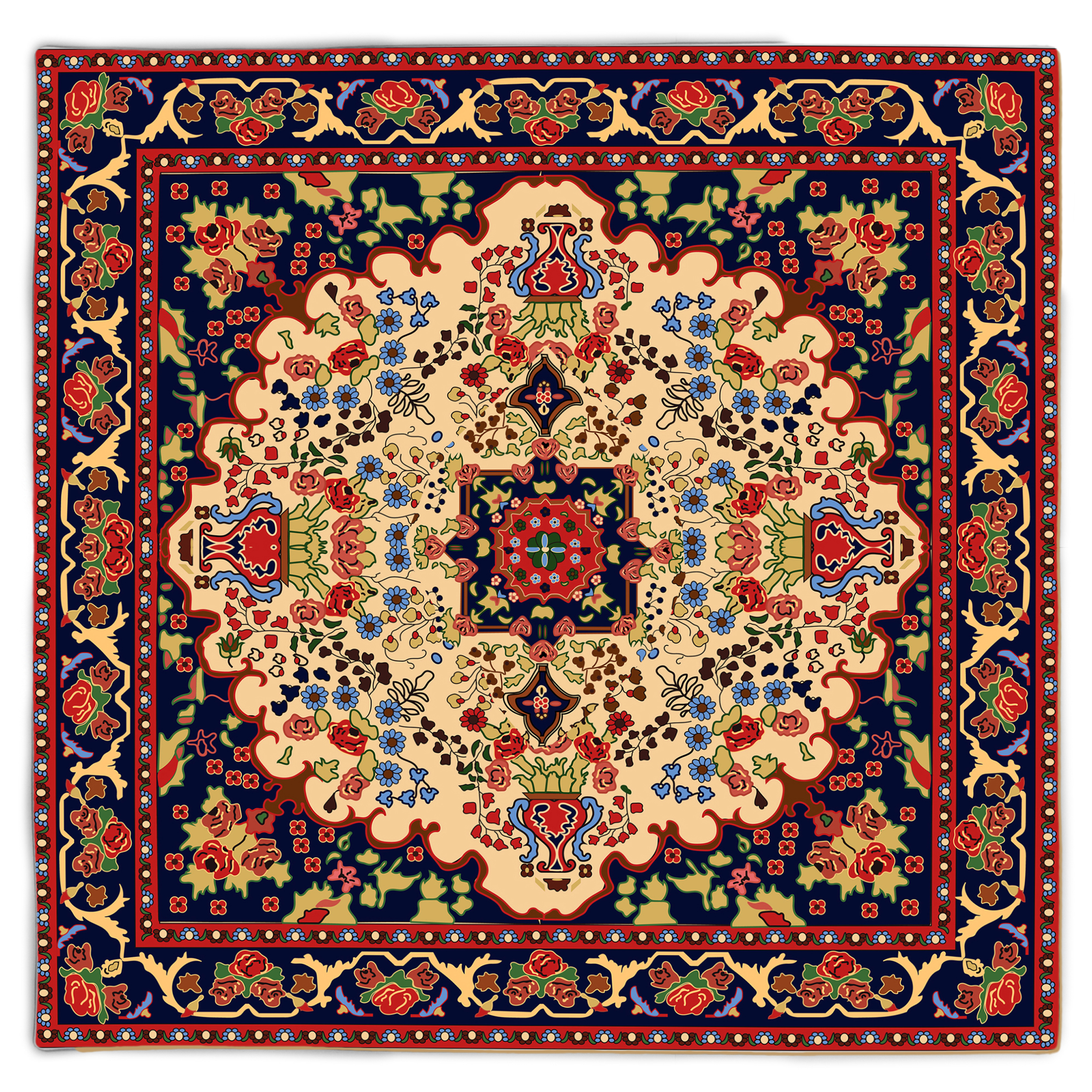 رومیزی طرح قالی کد 140096