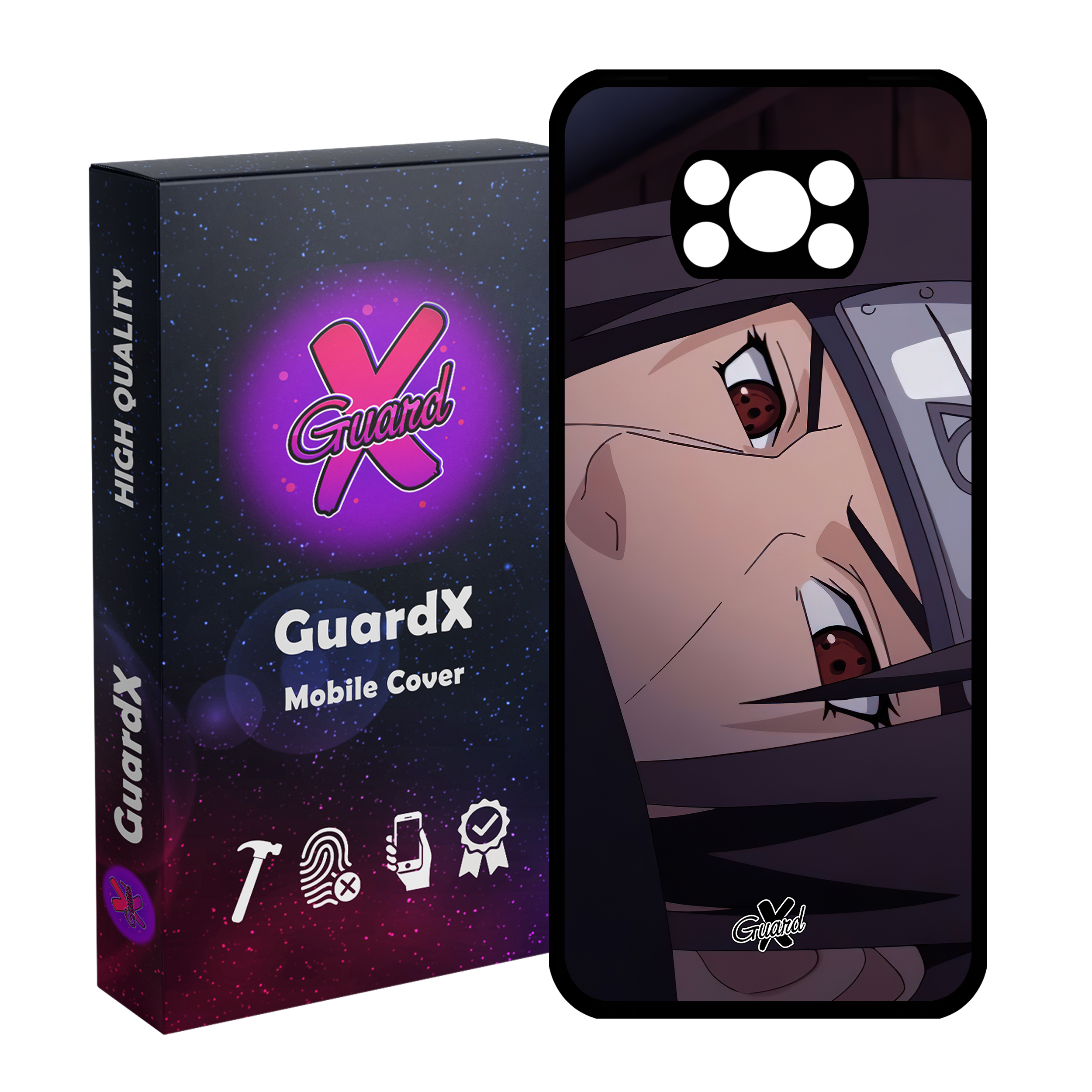 کاور گارد ایکس طرح Itachi Anime مدل Glass10475 مناسب برای گوشی موبایل شیائومی Poco X3 NFC/Poco X3/Poco X3 Pro