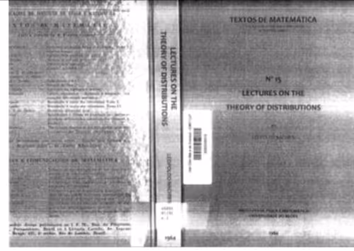 خرید و دانلود نسخه کامل کتاب Lectures on the Theory of Distributions