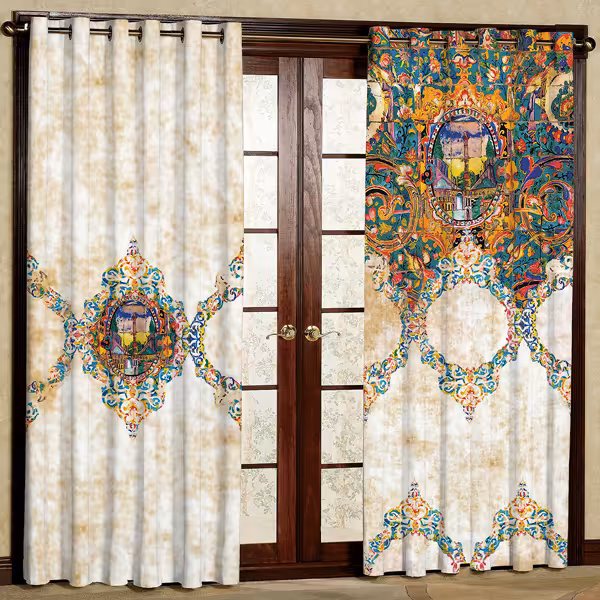 پرده پانچی کد 5447 سایز 280x140 سانتی متر