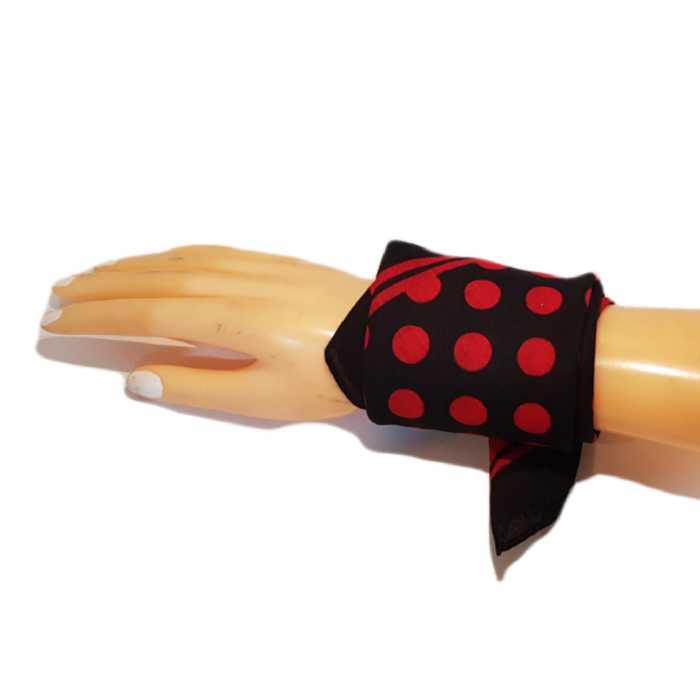 دستمال سر و گردن مدل خال خالی ب Rokh126 