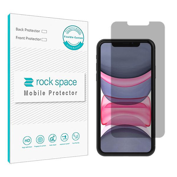 گلس آیفون iPhone 11 مدل نانو هیدروژل پرایوسی برند راک اسپیس کد S