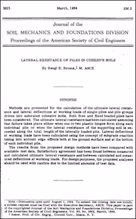 󾕇 Broms B. B., Lateral Resistance of Piles in Cohesive Soils, 1964 - دانلود کتاب های دانشگاهی