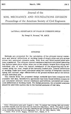  Broms B. B., Lateral Resistance of Piles in Cohesive Soils, 1964 - دانلود کتاب های دانشگاهی