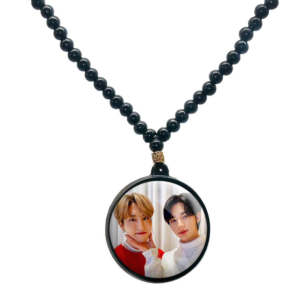 گردنبند پرمانه طرح straykids کد pmd.12206 مدل دو طرفه