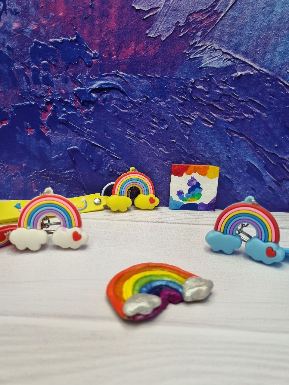 جاکلیدی سیلیکونی طرح رنگین کمان