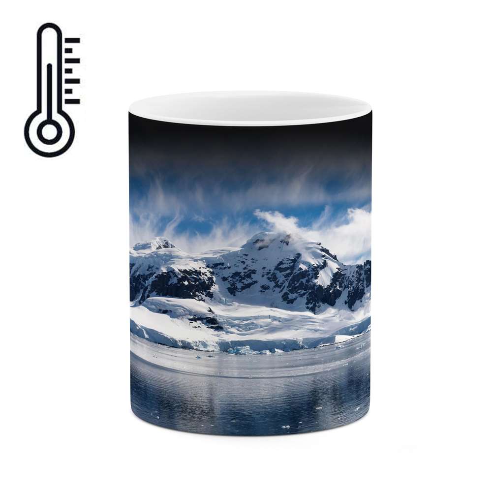 ماگ حرارتی کاکتی طرح منظره برفی مدل mgh14862