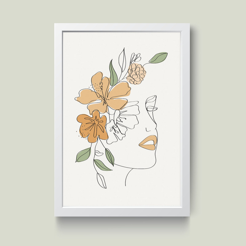 تابلو مدل مینیمال دخترانه کدS1411-w | دنیای قاب