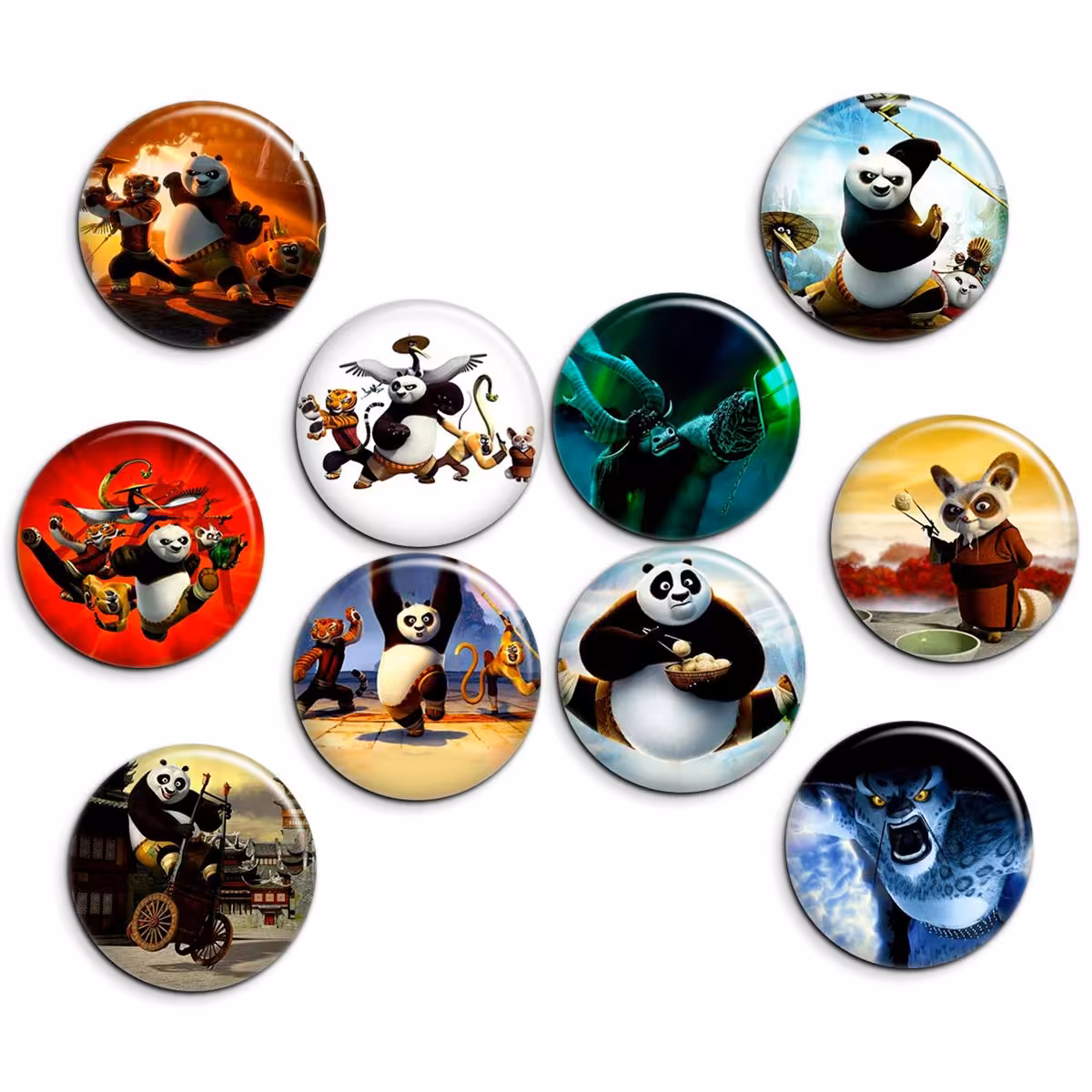 پیکسل پرمانه طرح پاندای کونگ‌فوکار کد pmg.7735 مجموعه 10 عددی