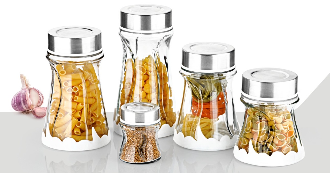 بانکه حبوبات درب استیل نهال در 5 سایز پرشینpersian