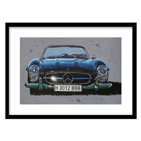 قیمت و خرید تابلو دکوراتیو مدل نقاشی خودرو کلاسیک کد 1318