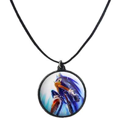 گردنبند پرمانه طرح سونیک کد pmb.15065 مدل دو طرفه