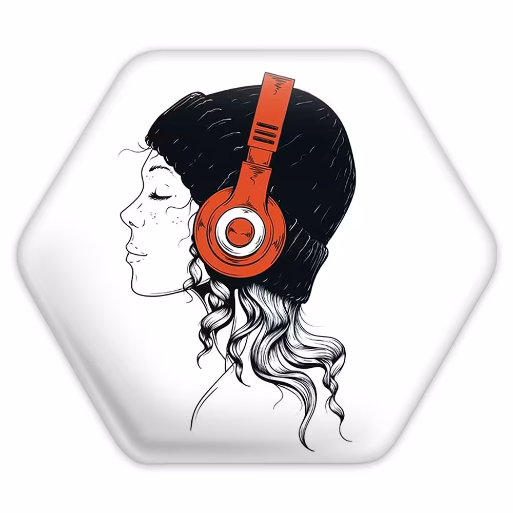 پیکسل خندالو طرح موسیقی مدل شش ضلعی کد 2415