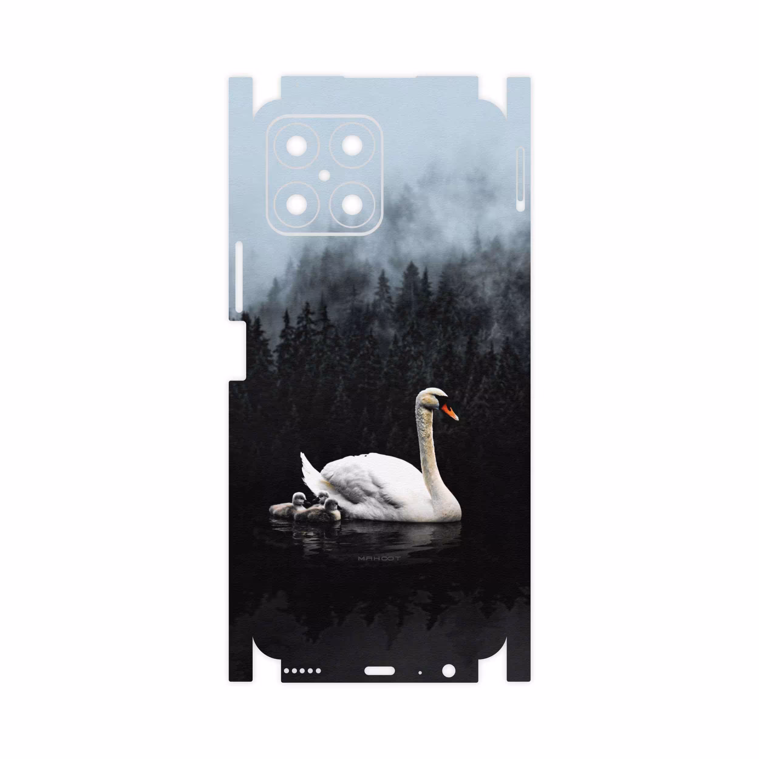 برچسب پوششی ماهوت مدل Swan-Lake-FullSkin مناسب برای گوشی موبایل آنر X8